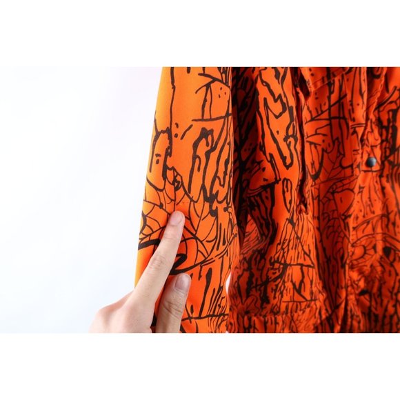 Vintage 90s Smith & Wesson 2XL Insulated Hunting Jacket Blaze Orange Camouflage - Picture 6 of 12